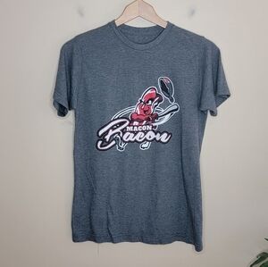 Macon Bacon Baseball Gray Short Sleeve Graphic Tee